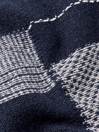 Mr P. - Jacquard-Knit Cashmere-Blend Sweater - Blue