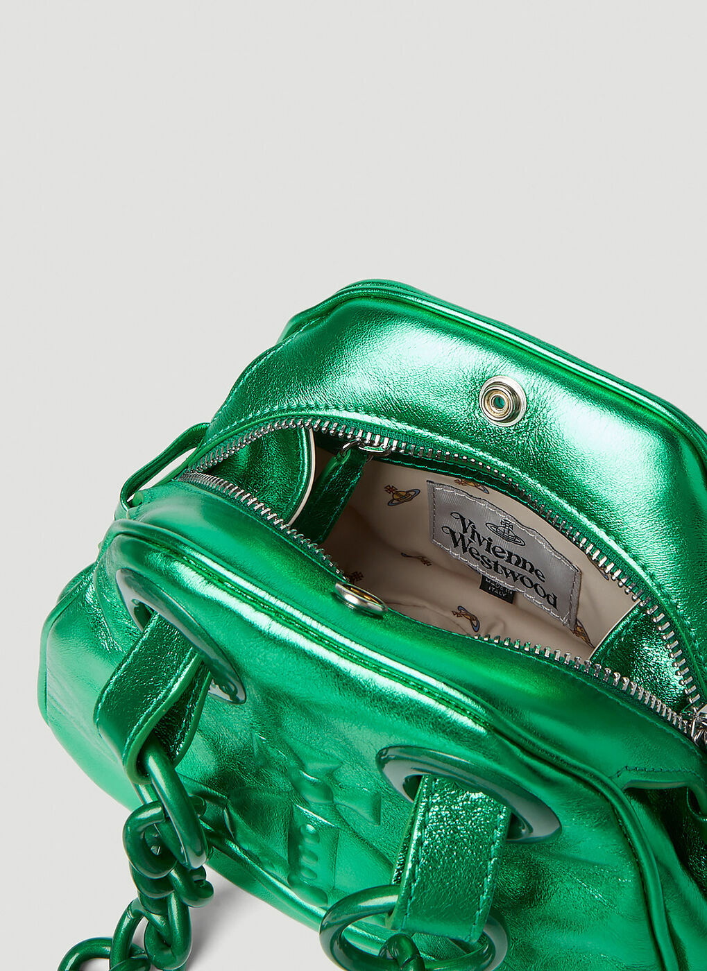 Vivienne Westwood - Archive Orb Chain Shoulder Bag in Green