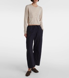 Leset Kyoto cotton wide-leg pants