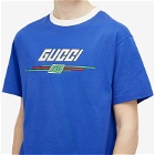 Gucci Men's Graphic Logo T-Shirt in Admiral Blue