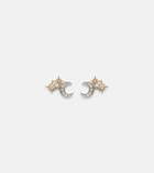 Sydney Evan Moon 14kt gold earrings with diamonds