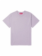 The Elder Statesman - Printed Cotton and Linen-Blend Jersey T-Shirt - Purple