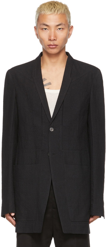 Photo: Rick Owens Black Linen & Wool Lido Blazer