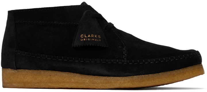 Photo: Clarks Originals Black Weaver Desert Boots