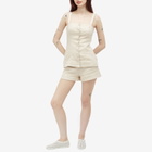 Faithfull The Brand Women's Lila Mini Linen Shorts in Oatmeal