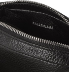 BALENCIAGA - Logo-Print Full-Grain Leather Pouch - Black