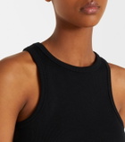Magda Butrym Gathered cotton-blend jersey tank top