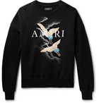 AMIRI - Oversized Logo-Print Loopback Cotton-Jersey Sweatshirt - Black