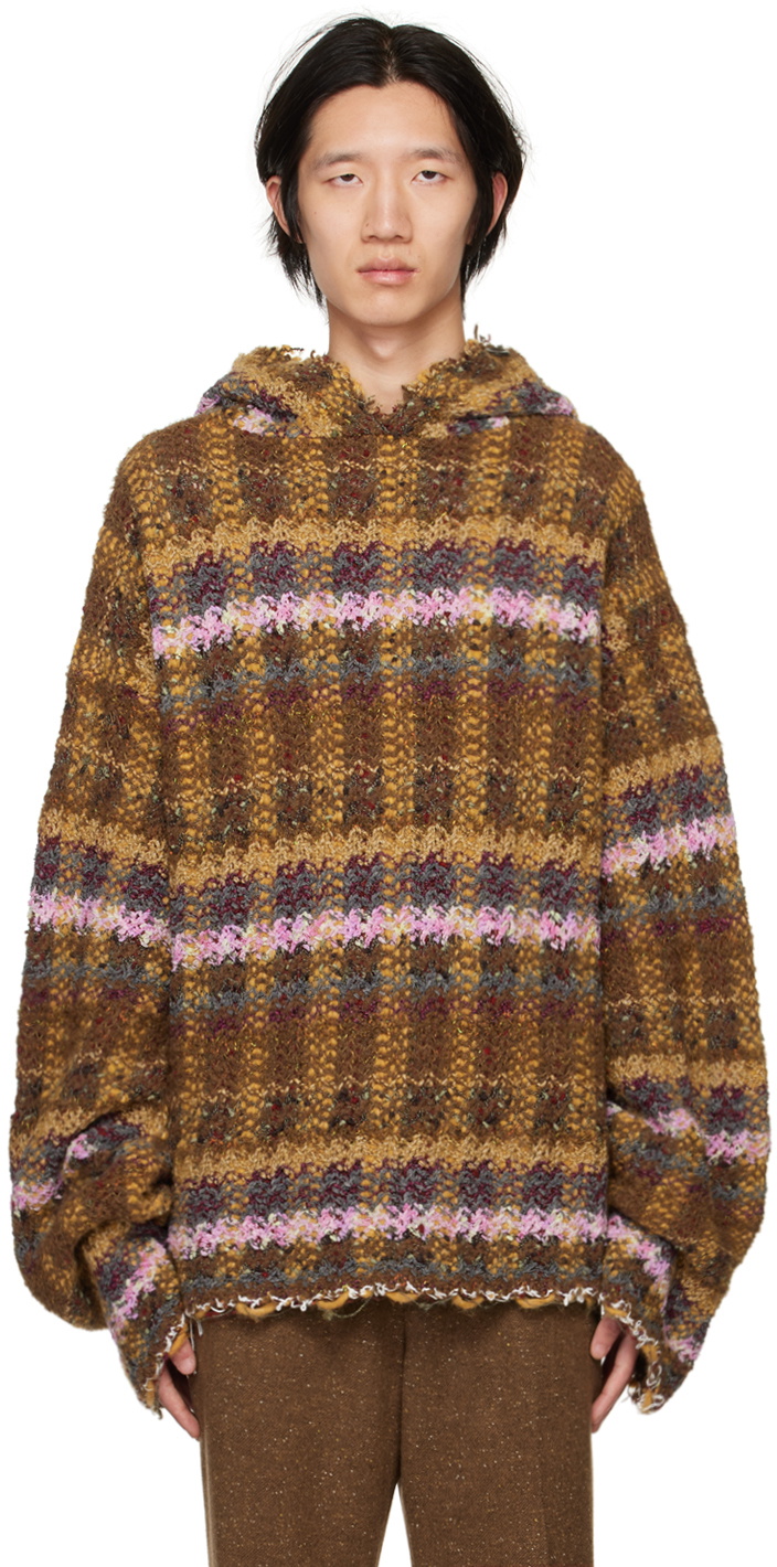 VITELLI Multicolor Distressed Hoodie