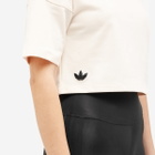 Adidas Women's Neu Classics Cropped T-Shirt in Wonder White/Black