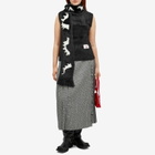 Charles Jeffrey Women's Fluffy Scarf Vest in Black/White