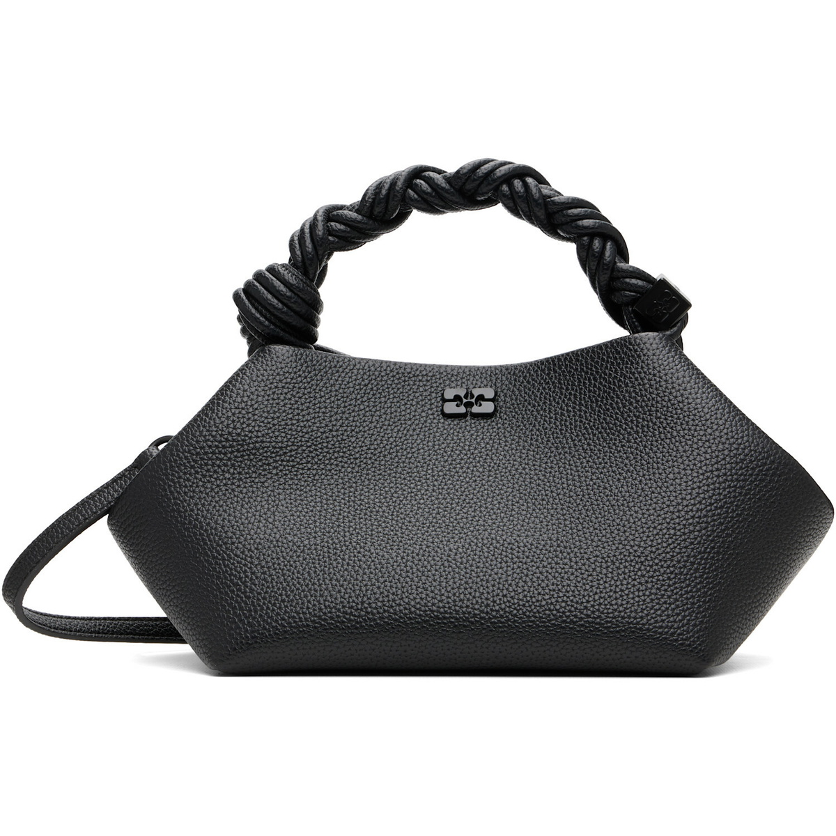 GANNI Black Grained Mini Bou Bag