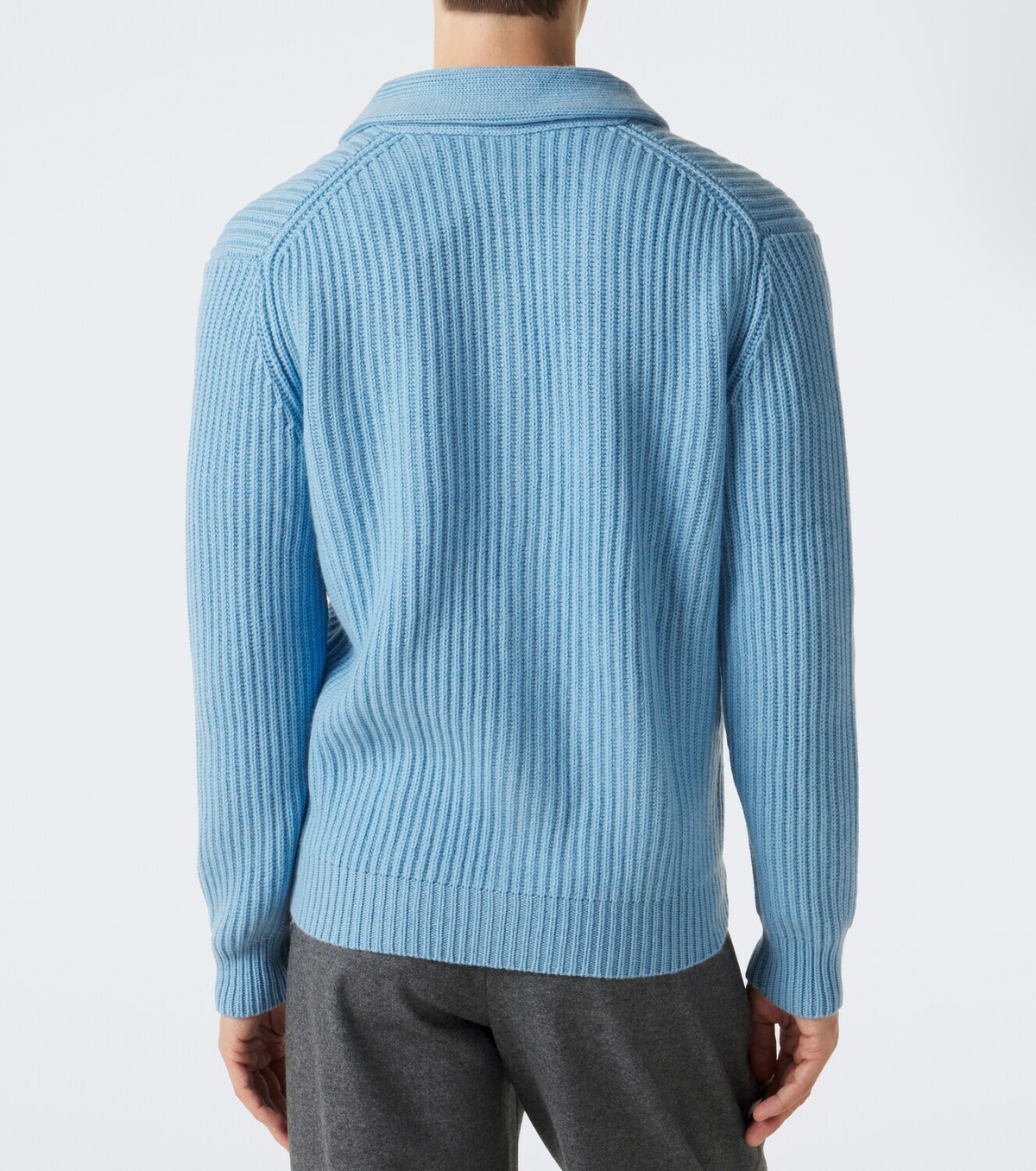 Allude Ribbed-knit wool and cashmere cardigan