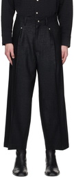 Omar Afridi Black Cropped Trousers