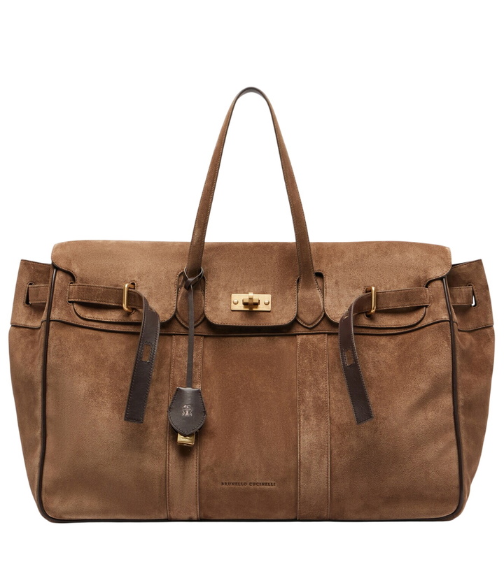 Photo: Brunello Cucinelli Large suede tote bag
