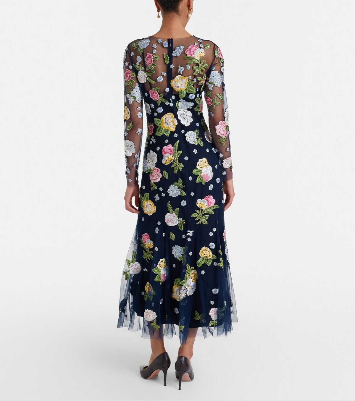 Carolina Herrera Embroidered cocktail dress