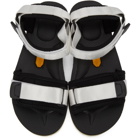 Suicoke Black and White Cel-V Sandals