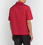 McQ Alexander McQueen - Camp-Collar Logo-Print Cotton Shirt - Red