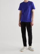 Stone Island - Logo-Embroidered Garment-Dyed Cotton-Jersey T-Shirt - Blue