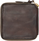 RRL Brown Leather Zip Wallet