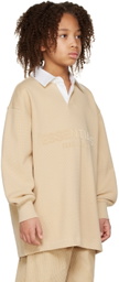 Essentials Kids Beige Button Polo