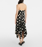 Junya Watanabe Lace-trimmed polka-dot midi dress