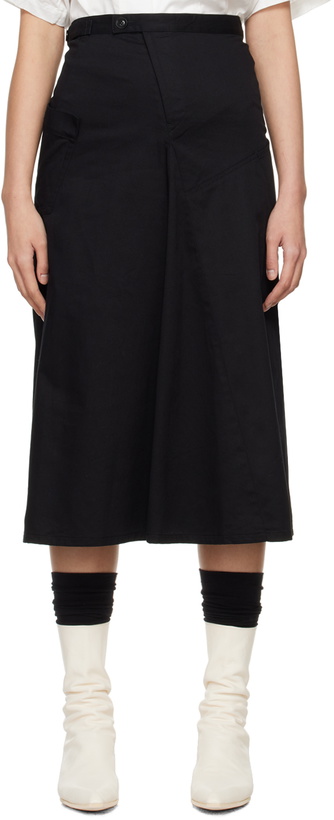 Photo: Y's Black Flare Midi Skirt