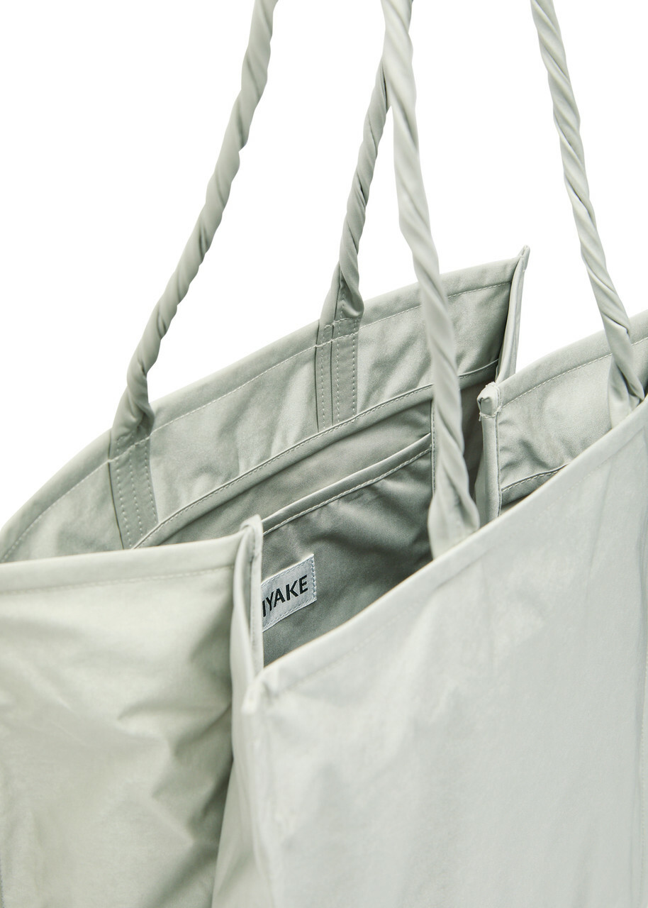 Issey Miyake Crumplable Logo-embroidered Woven Tote - Grey - One Size