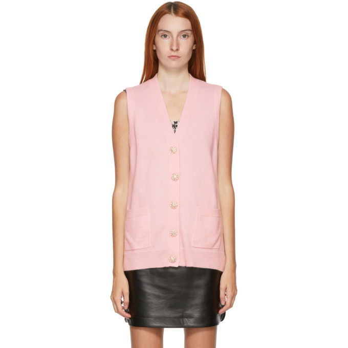Photo: GANNI Pink Cashmere Knit Vest