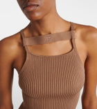 Courrèges Ribbed-knit tank top