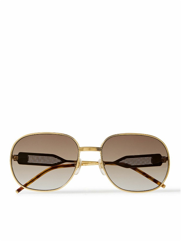 Photo: Casablanca - Round-Frame Gold- and Silver-Tone Sunglasses