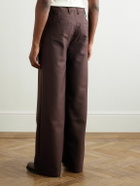 Séfr - Jiro Wide-Leg Twill Trousers - Brown