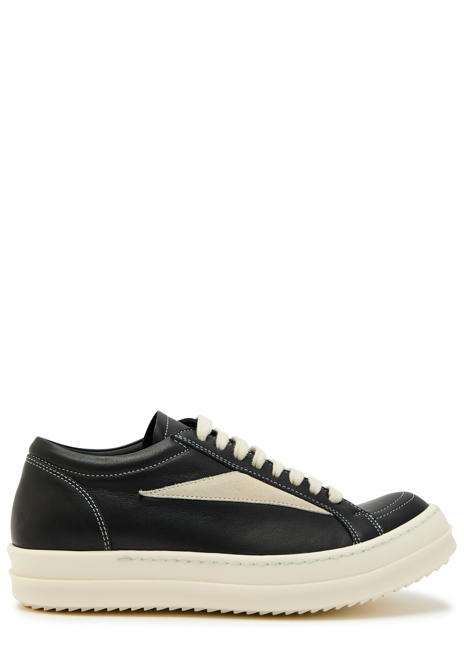 Rick Owens Vintage Panelled Brushed Suede Sneakers Black Other