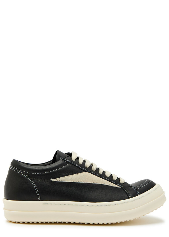 Photo: Rick Owens Vintage Panelled Brushed Suede Sneakers Black Other