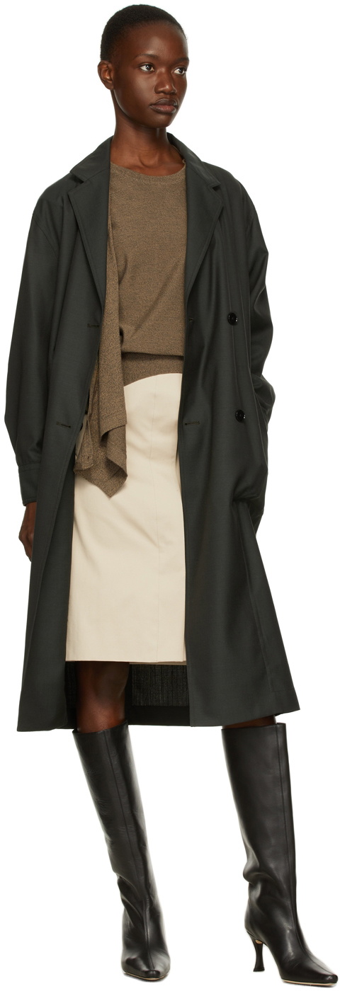 Lemaire Brown Double Layer Cardigan Lemaire