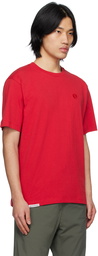 AAPE by A Bathing Ape Red Embrodiered T-Shirt