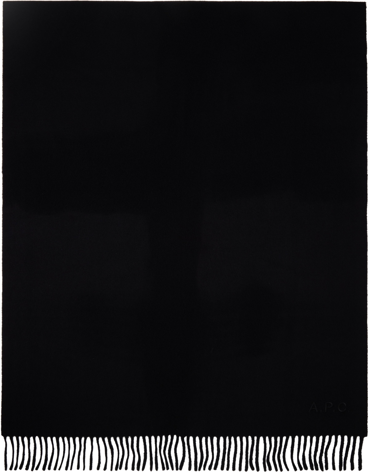 A.P.C. Black Alix Embroidered Scarf