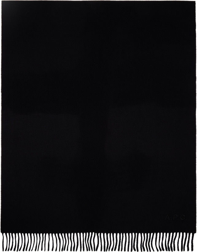 Photo: A.P.C. Black Alix Embroidered Scarf