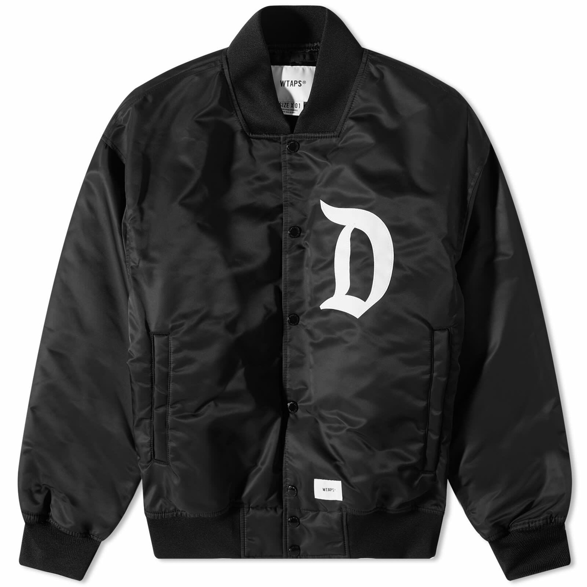 WTAPS Men's Team Varsity Jacket in Black WTAPS