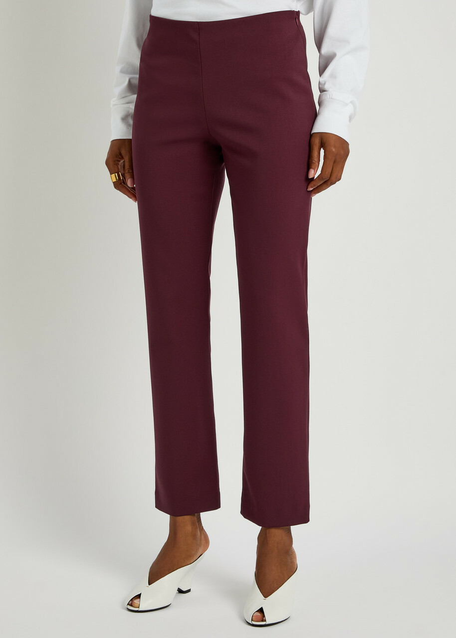 Armarium Asadi Slim-leg Stretch-wool Trousers Dark Red