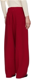 Birrot Red Drawstring Trousers
