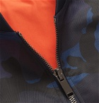 Valentino - Logo and Camouflage-Print Nylon Bomber Jacket - Blue