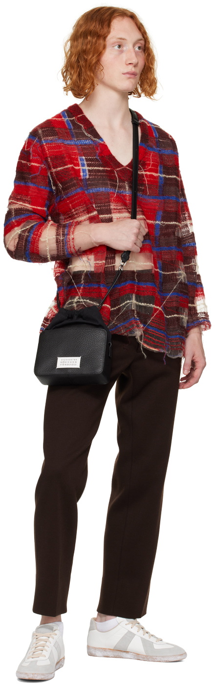 ショルダーバッグ・ポシェット Maison Margiela Maison Margiela Logo Crossbody Bag SB1WG0018 Maison Margiela Black Logo Crossbody Bag Maison Margiela
