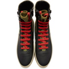Fear of God Black and Green Jungle High-Top Sneakers
