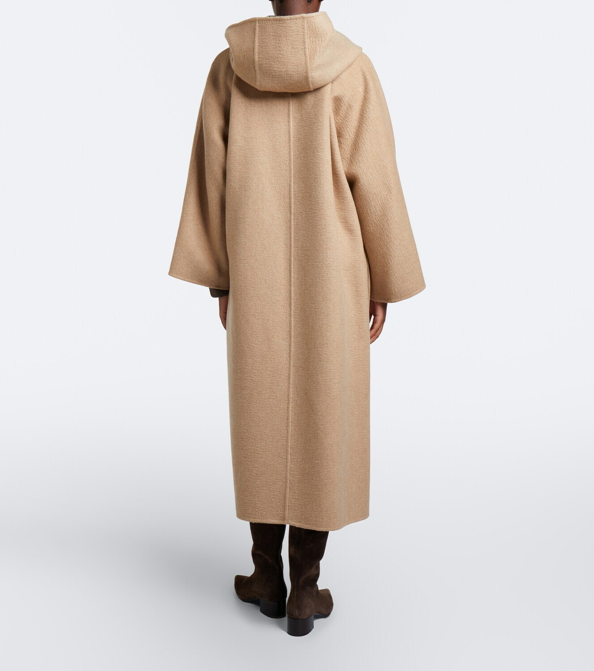 Max Mara Hooded camel hair and mohair coat