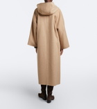 Max Mara Hooded camel hair and mohair coat