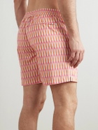 Richard James - Straight-Leg Mid-Length Striped Recycled Swim Shorts - Pink