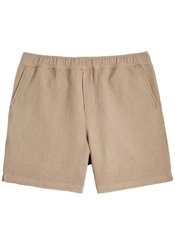 Photo: Paige Chalmers Waffle Cotton Shorts Light Brown