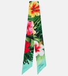 Dolce&Gabbana Floral silk twill scarf