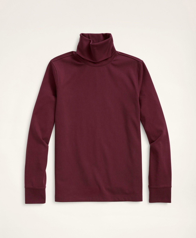 Photo: Brooks Brothers Men's Stretch Supima Cotton Turtleneck | Dark Red